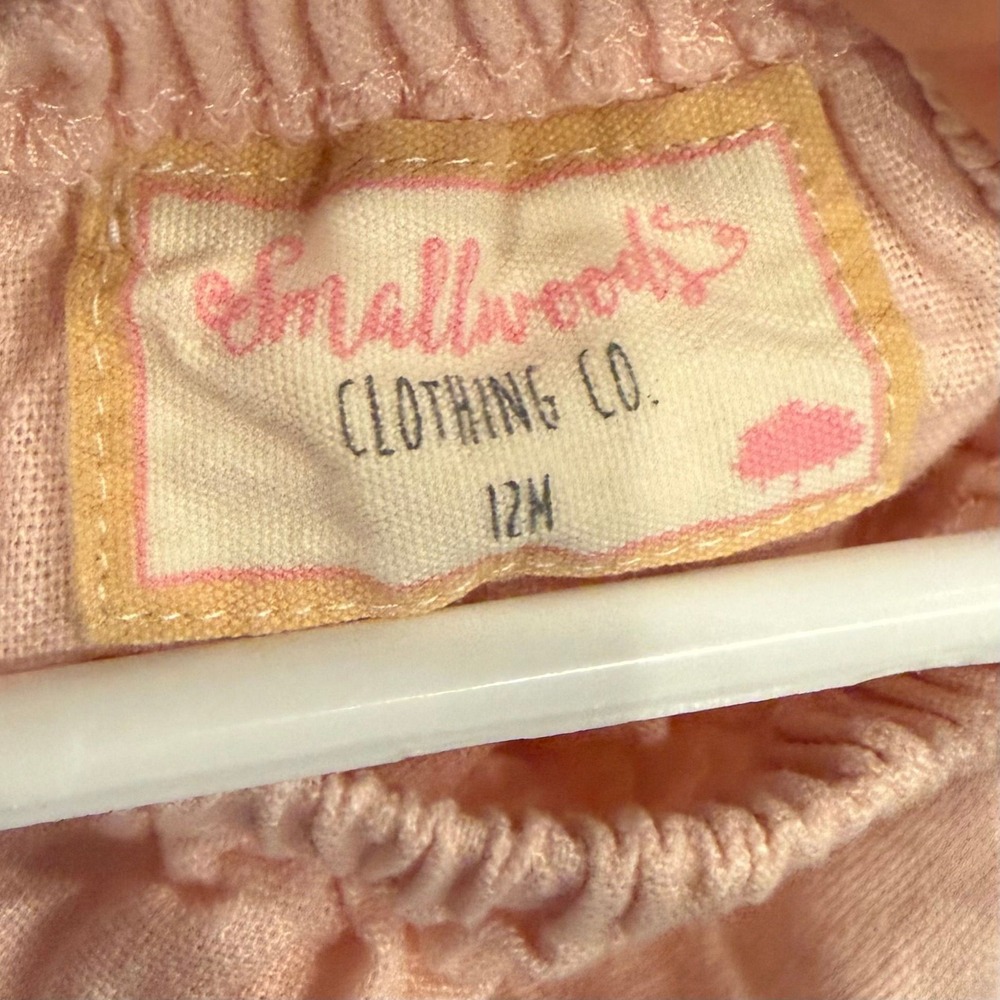 9D. Vtg Smallwoods HTF OG SweetHoney 12mo Linen/Cotton Pinafore Dress & Bloomers - Picture 5 of 8